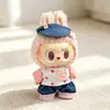 Conjunto de Ropa para Muñeca Labubu de 38 cm: Conjunto de Gorra de Mezclilla con Lunares Rosas de Conejo Talla S y Jeans
