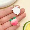 Pendente de Resina Estéreo Simulado de Vegetal Pimenta Fruta Maçã Pequeno Pingente Chaveiro DIY Acessórios de Joias para Colar