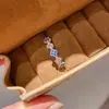Anel Aberto Flor de Trevo da Sorte Coração de Zircônia, Anel Simples de Moda Personalizado para Dedo Indicador, Joia de Nicho de Alta Qualidade para Mulheres