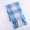 Bufanda de Mohair de Imitación Nueva Transfronteriza para Mujer, Estilo Europeo y Americano, Bufanda Chal Cálido de Barba Larga para Otoño e Invierno, Exportación Exportación Productos de Alta Calidad