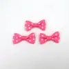 Laço Nervurado de 1,5cm com Bolinhas Brancas, Acessórios de Decoração para Roupas Infantis e Brinquedos, Gravata Borboleta Pequena, Laço de Fita Nervurada em Estoque