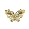 Broche de Mariposa Dorado Cepillado de Alta Gama Exquisito Sentido del Diseño de Moda Pin de Corsage de Nicho Accesorios Adorno para Ropa