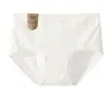 Roupa íntima feminina de algodão cru classe A, 100% algodão, cintura média, 7A, antibacteriana, ácido polilático, algodão saudável para bebês, calcinha branca para meninas