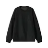 Sudadera gris extremadamente elegante con cuello redondo para hombre y mujer, top casual de estilo coreano holgado para otoño e invierno, ideal para personas petite