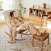 Mecedora de verano, mecedora de ratán tejido, sillón reclinable, silla tipo sofá perezoso para patio exterior, para uso doméstico individual, balcón, dormitorio, sala de estar