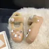 Zapatos de Algodón Mary Jane Nuevos de Invierno 2026 para Mujer, Conejito Lindo de Dibujos Animados, Estilo Lindo Versátil, Zapatos de Algodón Cálidos para Mujer