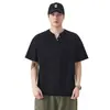 Camiseta casual de manga corta con cuello en V, holgada y transpirable para hombre