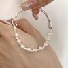 Pulseira Ins de Feijão de Prata Irregular Simples Estilo Coreano para Mulheres, Moda Elástica, Luxo Leve, Nicho, Exquisite, Pulseira para Namorada