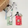 Desenho de Cachorro Fofo com Linha Longa para Pendurar no Pescoço, Adequado para Cartão de Metrô Yangcheng Tong e Celular, Porta-Cartão Retrátil Não Elástico em Estilo Cartoon