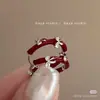 [Vermelho para o Ano Novo] Novos Brincos de Franja de Flor Vermelha de Nicho, Estilo Festivo, Brincos Florais Vibrantes e Exquisitos