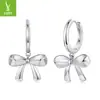 Nuevos Pendientes de Plata S925 de Yinziyun con Diseño de Lazo, Exquisitos Pendientes de Cobre Chapados en Oro Estilo Chica Energética