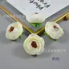 Capullos de Rosa de Seda Artificial con Hojas, Flores de Capullo de Té, Accesorios de Flor para Peineta de Ópera, Arreglo Floral
