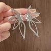 Flores de Diamantes Completos de Moda Coreana, Europea y Americana, Moda Personalizada, Personalidad Exagerada, Pendientes de Alta Gama