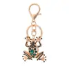 Chaveiro Sapo de Cristal Transfronteiriço Pingente de Animal com Diamante Chaveiro de Carro Acessórios para Mochila Chaveiro