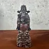 Adornos de Talla en Madera de Ébano, Talla en Madera Maciza del Dios de la Riqueza y la Estrella, Artesanías de Madera