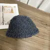 Nuevo Sombrero de Pescador Esponjoso de Cubo para Mujer Otoño e Invierno, Moda Estilo Coreano Color Mixto Simple Cálido Copete Redondo Pequeño Sombrero de Pescador de Felpa