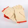Guantes de Lona, Cuero Blanco de 24 Hilos, Doble Capa, Engrosados, Resistentes al Desgaste, para Trabajos de Construcción, Protección Laboral, Soldadura, Totalmente Forrados, Guantes de Lona 100% Algodón