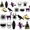 20 nuevas decoraciones de madera colgantes de Halloween para ambiente de fiesta, colgantes decorativos de madera, letreros colgantes de Halloween