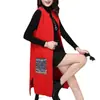 Chaleco de Punto sin Mangas Holgado de Longitud Media de Nuevo Estilo Transfronterizo con Abertura en el Dobladillo para Mujer, Cárdigan Patchwork, Primavera 2025