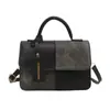 Bolso de Mano Pequeño de Color Contrastante Moda Retro al por Mayor 2025 Nuevo Bolso Cuadrado Pequeño Simple Versátil Bolso Cruzado con Textura
