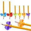Adesivo de Posição da Mão com Pegada de Três Dedos para Caneta para Escola Primária Ajuste de Postura Pegada Natural da Caneta Escrita Manga Elástica para Caneta