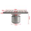 T30 En Stock Cuadrado Engrosado de Acero Inoxidable 304 para Drenaje de Piso en Proyectos de Hotel, Patio, Balcón Exterior, Drenaje de Piso de Gran Capacidad de Flujo