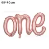 Globos de Letras del Alfabeto en Minúsculas en Inglés para Fiesta Uno Bebé, Cumpleaños de Bebé, Primer Cumpleaños Globos de Papel Aluminio de Letras