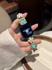 Pulsera hecha a mano estilo vintage con acentos de piedras preciosas, adecuada para Apple Watch Series 12, 11 y 10