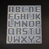 Molde de silicona de resina de gota de cristal diy molde de letras mayúsculas espejo colgante de mano letras de píxeles