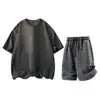 Novo 2026 Verão Estilo Simples Fino Roupas Masculinas Terno Casual Masculino Conjunto de Roupa Esportiva Casual Masculina