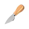 Cuchillo y tenedor para queso de acero inoxidable con mango de madera, juego de cuatro piezas de herramientas para hornear, pala para pizza y pastel, cuchillo para queso y mantequilla, venta directa en stock