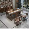 Nuevo Juego Integrado de Mesa de Té para Balcón Estilo Chino Mesa de Centro para Preparar Té Mesa de Café Mesa de Té Simple para Oficina Soporte de Té para el Hogar Mesa de Té