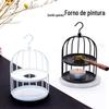 Forno Derretedor de Cera Estilo Europeu Vintage Carimbo Ferramenta Derretedora de Cera Gaiola de Pássaro Personalizada Fogão de Ferro Fogão Simples e Fresco