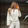 Chaqueta retro estilo Napoleón para mujer 2026 otoño/invierno moda commuter transfronteriza algodón puro cuello alto prenda exterior ropa de mujer europea y americana