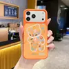 Capa de Celular Urso Floral Fofo de Desenho Animado para iPhone 16 Pro Max de Silicone Líquido Venda por Atacado Capa Protetora Apple 18