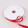 Cinta roja brillante cinta de seda cinta de satén banderín rojo para coche regalo presente horneado flor embalaje boda