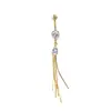 El más vendido de Amazon piercing corporal humano clavo de ombligo borla de gota de agua anillo de ombligo de diamante moda estilo europeo y americano hebilla de ombligo