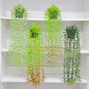 Planta de simulación transfronteriza de Amazon, eucalipto artificial colgante de pared de ratán, decoración para interiores y exteriores, hombre de ratán verde