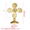 Adorno de Molino de Viento Dorado para Escritorio de Oficina, Pequeño Objeto de Cobre que Atrae Prosperidad y Riqueza, Pequeño Adorno Giratorio que Atrae la Fortuna