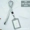 Porta-Cartões de Couro Genuíno de Alta Qualidade, Crachá de Identificação de Estudante, Crachá de Trabalho, Cordão Personalizável, Crachá de Trabalho Corporativo com Impressão de Logo