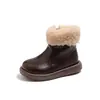Botas de Estilo Coreano Deportivas para Niña Botín de Tacón Plano Versátiles Botas Infantiles 2025 Invierno Nuevas Botas de Algodón Niños Medianos y Grandes Botines de Algodón Dobles