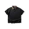 Roupa Masculina Beijie 2026 Verão Nova Camisa Polo Color Block com Lapela Masculina Tendência Patchwork Casual Manga Curta Camiseta Tee