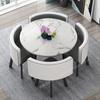 Conjunto Simples de Mesa Quadrada Pequena e Cadeiras para Recepção e Negociação, Mesa de Conferência de Escritório, Mesa de Lazer para Recepção e Área de Descanso de Loja