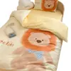 Juego de tres piezas de colcha pequeña especial para jardín de infantes de algodón puro clase A, estampado de dibujos animados lindos, ropa de cama 100% algodón para la entrada del bebé al jardín de infantes