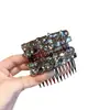 Pente de Cabelo Cinza Retrô Estilo Francês com Strass, Ferramenta para Penteado Rápido, Acessório de Cabelo Moderno e de Alta Qualidade, Ferramenta Versátil para Coques