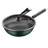 Panela de Cozinha Antiaderente Personalizável com Pedra Médica Panela de Cozinha Panela de Cozinha Doméstica Fogão de Indução Fogão a Gás Fogão a Gás Fundo Plano Panela Antiaderente