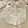 Roupa Íntima de Seda de Gelo para Mulheres, Cintura Média-Alta Sem Costura, Cobre o Quadril, Roupa Íntima Sem Costura para Mulheres, Calcinhas Respiráveis de Cintura Média, Luxo Leve, Sensual e Fresca