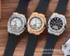 Reloj Mecánico Impermeable Royal Oak de Silicona Nuevo Tres Agujas para Hombre y Mujer Ap Moda Reloj Tendencia