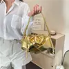Bolsa da Sorte Trançada da Moda para Mulheres, Bolsa de Ombro Versátil e Estilosa com Cordão, Bolsa de Mão Transversal para Compras e Deslocamento
