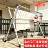 Arara de chão varanda quarto dormitório sem instalação dobrável vertical externa simples retrátil para secar colchas secar roupas arara